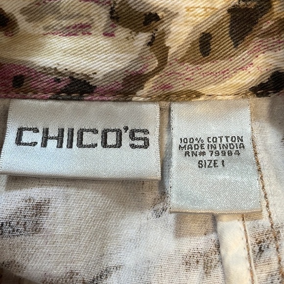 CHICO’S jacket, Chico’s size 1, safari style, cotton, 4 front pockets - Picture 6 of 6